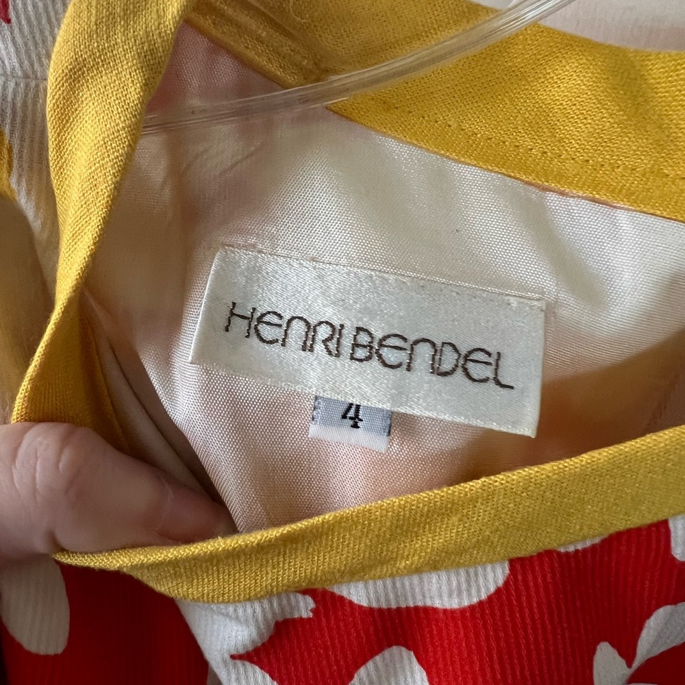 Vintage Henri Bendel Sleeveless Daisy Print Shift Dress - Picture 3 of 4